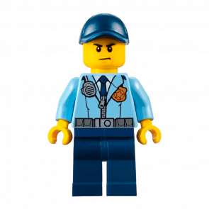 Фігурка Lego Police 973pb2169 Officer Jacket with Dark Blue Tie and Gold Badge City cty0616 Б/У - Retromagaz