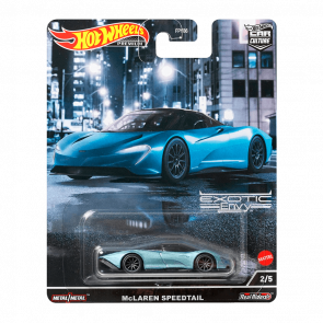 Машинка Premium Hot Wheels McLaren Speedtail Exotic Envy 1:64 HCJ92 Metallic Blue - Retromagaz