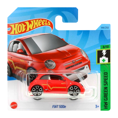 Машинка Базовая Hot Wheels Fiat 500e Green Speed 1:64 HKK24 Red - Retromagaz