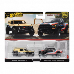 Машинка Premium Hot Wheels 2шт Ford Bronco R / F-150 Raptor 2-Packs 1:64 HRR77 Gold