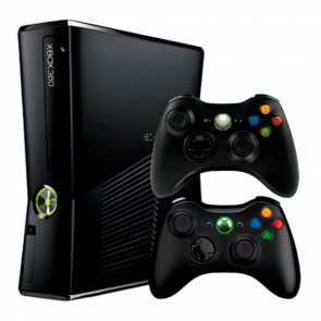 Набір Консоль Microsoft Xbox 360 S Freeboot 250GB Black + 5 Вбудованих Ігор Б/У  + Геймпад Бездротовий RMC Новий