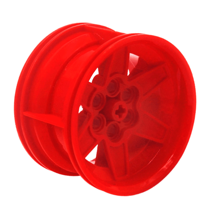 Колесо Lego Диск Technic Racing Medium 6 Pin Holes 56mm D. x 34mm 15038 51150 6149984 6276853 Red Б/У - Retromagaz