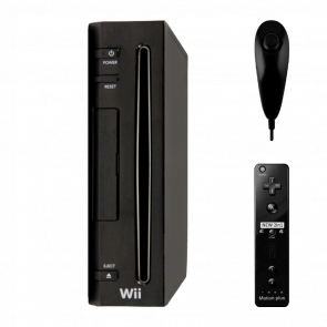 Набір Консоль Nintendo Wii RVL-001 Europe 512MB Black Без Геймпада Б/У  + Контролер Бездротовий RMC Remote Plus Новий + Контролер Дротовий  Nunchuk Новий