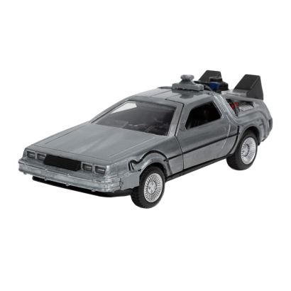 Машинка Jada Delorean DMC-12 Back to the Future 1 Time Machine 1:32 Silver - Retromagaz