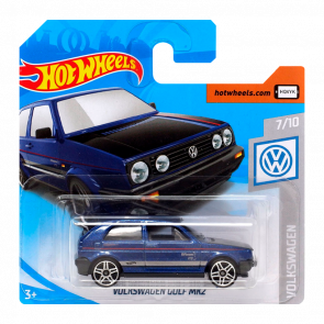 Машинка Базовая Hot Wheels Volkswagen Golf MK2 Volkswagen 1:64 FYF76 Dark Blue - Retromagaz