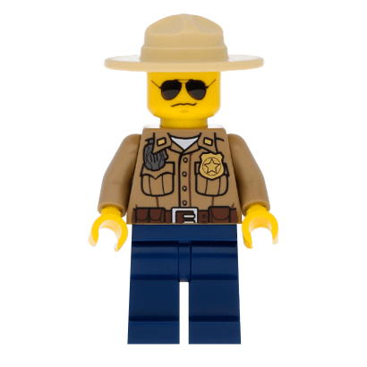 Фігурка Lego Police 973pb0985 Forest Dark Tan Shirt with Pockets City cty0264 Б/У - Retromagaz