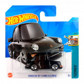 Машинка Базовая Hot Wheels Porsche 911 Turbo 3.6 (964) Tooned 1:64 HKG69 Black - Retromagaz