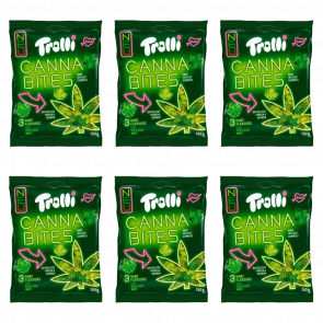 Набір Цукерки Жувальні Trolli Cannabites 150g 6шт - Retromagaz