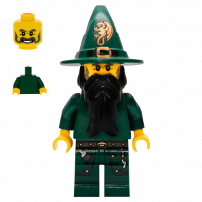 Фігурка Lego Kingdoms Wizard Dark Green Castle cas435 Б/У - Retromagaz