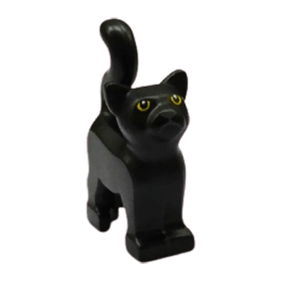 Фигурка Lego Земля Cat Yellow Eyes and Dark Bluish Gray Nose and Mouth Animals 13786pb03 1 6122110 Black Б/У - Retromagaz