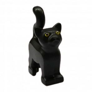 Фігурка Lego Земля Cat Yellow Eyes and Dark Bluish Gray Nose and Mouth Animals 13786pb03 1 6122110 Black Б/У