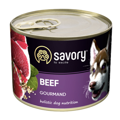 Вологий Корм для Собак Savory Gourmand Яловичина 200g - Retromagaz