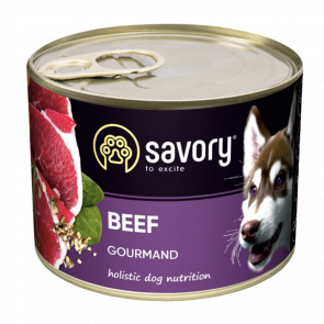 Вологий Корм для Собак Savory Gourmand Яловичина 200g - Retromagaz