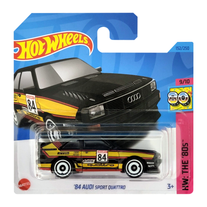 Машинка Базовая Hot Wheels '84 Audi Sport Quattro The `80S 1:64 HKG88 Black - Retromagaz