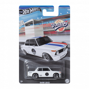 Тематическая Машинка Hot Wheels BMW 2002 Vintage Racing Club 1:64 HRT81/HRV02 White - Retromagaz