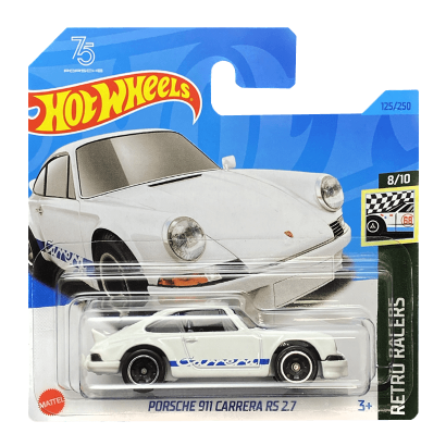 Машинка Базовая Hot Wheels '75 Porsche 911 Carrera RS 2.7 Retro Racers 1:64 HKG42 White - Retromagaz