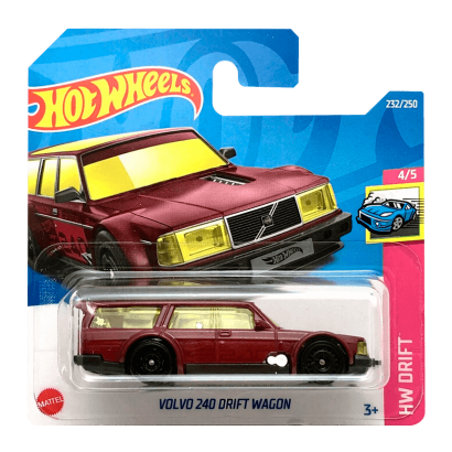 Машинка Базова Hot Wheels Volvo 240 Drift Wagon Drift 1:64 HCT20 Red - Retromagaz