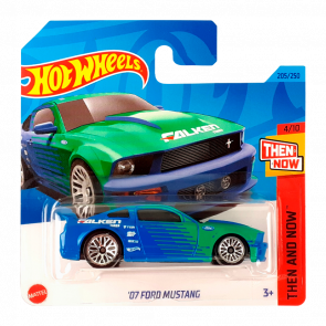 Машинка Базова Hot Wheels '07 Ford Mustang Falken Then and Now 1:64 HKJ43 Blue - Retromagaz