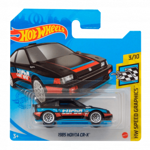 Машинка Базовая Hot Wheels 1985 Honda CR-X Speed Graphics 1:64 GTC57 Black - Retromagaz