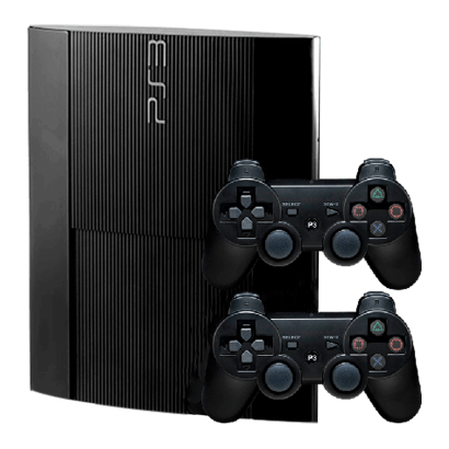 Набор Консоль Sony PlayStation 3 Super Slim 500GB Black Б/У  + Геймпад Беспроводной RMC Новый - Retromagaz