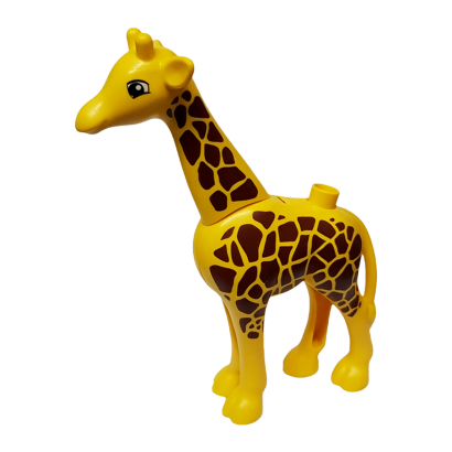 Фигурка Lego Animals Giraffe Adult Large Eyes Squared Pattern Duplo 64124c01pb01 Yellow Б/У - Retromagaz