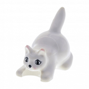 Фигурка Lego Земля Cat Crouching with Black Eyes Eyelashes and Nose Pattern Animals 6251px1 1 4285963 White Б/У - Retromagaz