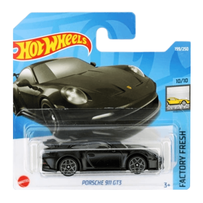 Машинка Базовая Hot Wheels Porsche 911 GT3 Factory Fresh 1:64 HCX85 Black - Retromagaz