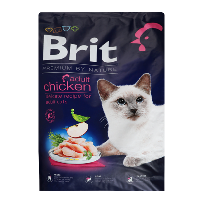 Сухий Корм для Котів Brit Premium by Nature Cat Adult Курка 8kg - Retromagaz