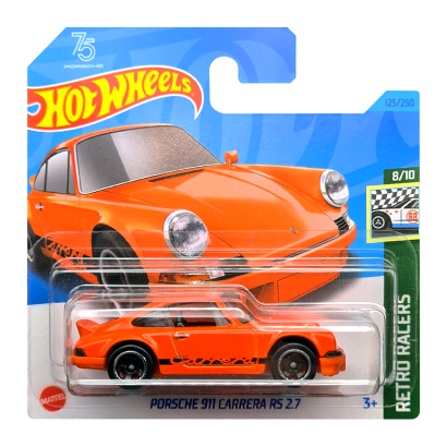 Машинка Базовая Hot Wheels '75 Porsche 911 Carrera RS 2.7 Retro Racers 1:64 HKJ82 Orange - Retromagaz