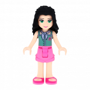 Фигурка Lego Girl Emma Dark Pink Shorts Friends frnd077 Б/У - Retromagaz