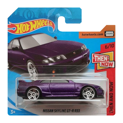 Машинка Базовая Hot Wheels Nissan Skyline GT-R R33 Then and Now 1:64 FJY75 Purple - Retromagaz