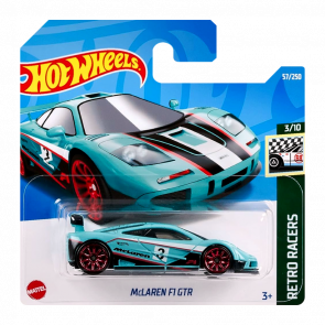 Машинка Базовая Hot Wheels McLaren F1 GTR Retro Racers 1:64 HCW37 Light Blue - Retromagaz