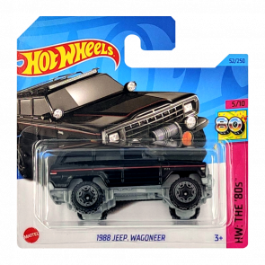 Машинка Базова Hot Wheels 1988 Jeep Wagoneer The `80S 1:64 HKJ63 Black - Retromagaz