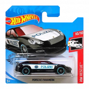 Машинка Базова Hot Wheels Porsche Panamera Police Rescue 1:64 FYG20 Black - Retromagaz