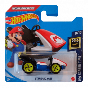 Машинка Базова Hot Wheels Mario Standart Kart Screen Time 1:64 GRX17 Red - Retromagaz