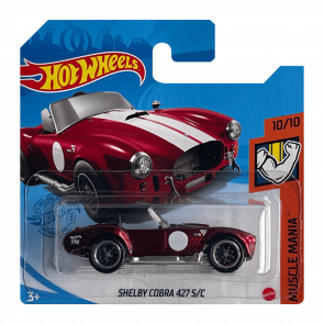 Машинка Базова Hot Wheels Shelby Cobra 427 S/C Super Treasure Hunt STH Muscle Mania 1:64 GTD13 Red - Retromagaz