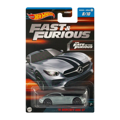 Тематическая Машинка Hot Wheels Mercedes-AMG GT Fast & Furious 1:64 HNR88/HNT18 Grey - Retromagaz