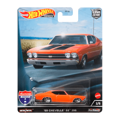 Машинка Premium Hot Wheels '69 Chevelle SS 396 American Scene HCJ83 Orange Новий - Retromagaz