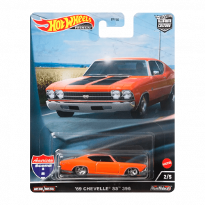 Машинка Premium Hot Wheels '69 Chevelle SS 396 American Scene HCJ83 Orange Новый