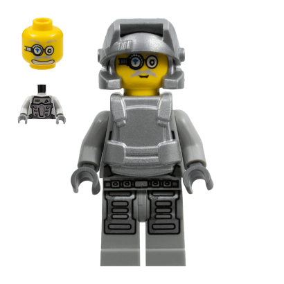 Фигурка Lego Power Miners Brains Grey Outfit Space pm032 Б/У - Retromagaz