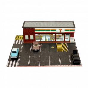 Диорама G-Fans Supermarket 7-Eleven Супермаркет с Подсветкой 1:64 Red