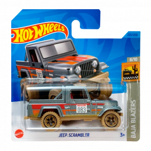 Машинка Базовая Hot Wheels Jeep Scrambler Baja Blazers 1:64 HKG78 Metallic Silver - Retromagaz