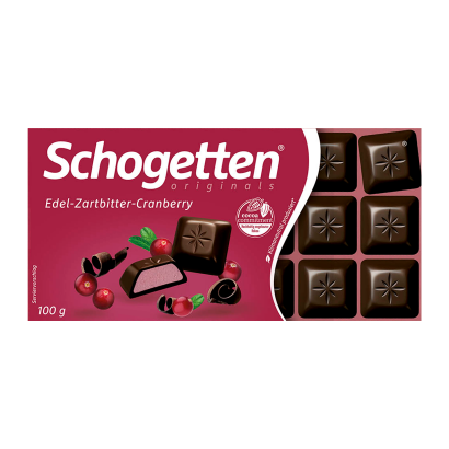 Шоколад Чорний Schogetten Dark Chocolate Cranberry - Retromagaz