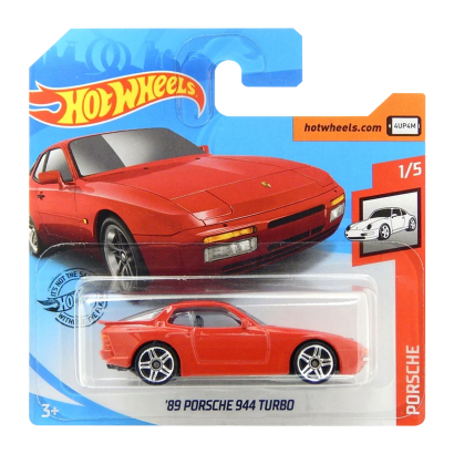 Машинка Базовая Hot Wheels '89 Porsche 944 Turbo Porsche 1:64 GHB54 Red - Retromagaz