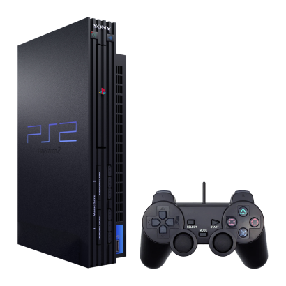 Консоль Sony PlayStation 2 Free MC Boot Black + 10 Вбудованих Ігор Неробочий Привід Б/У - Retromagaz