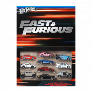 Тематична Машинка Hot Wheels Mazda RX-7 / Honda S2K / RX-8 / Porsche Cayman / VW Jetta MK3 / Dodge Charger / Chevy Fleetline Fast & Furious 1:64 HVX27 Red 10шт - Retromagaz