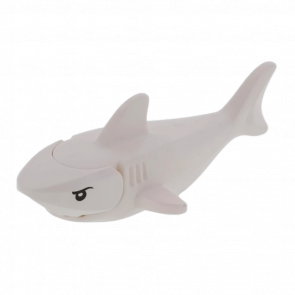 Фігурка Lego Вода Shark with Gills with Black Eyes and White Pupils Animals 14518c04pb01 White Б/У - Retromagaz