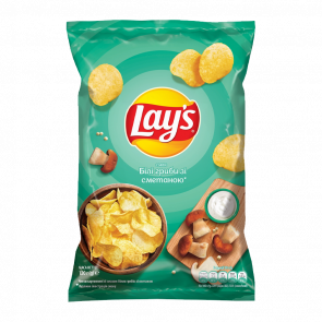 Чипсы Lay's со Вкусом Белых Грибов и Сметаны 120g