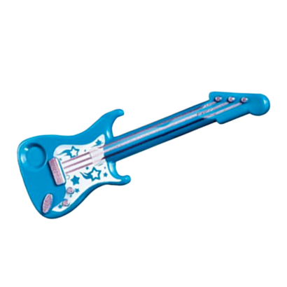 Мистецтво Lego Guitar Electric with Silver Strings and Black Bat Pattern 11640pb04 6174613 Dark Azure Б/У - Retromagaz