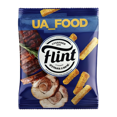 Сухарики Flint со Вкусом Рульки из Печи 100g - Retromagaz